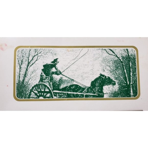 Currier and Ives 2 Satin Ball Ornaments Mid Century by Pepsi - Picture 7 of 7